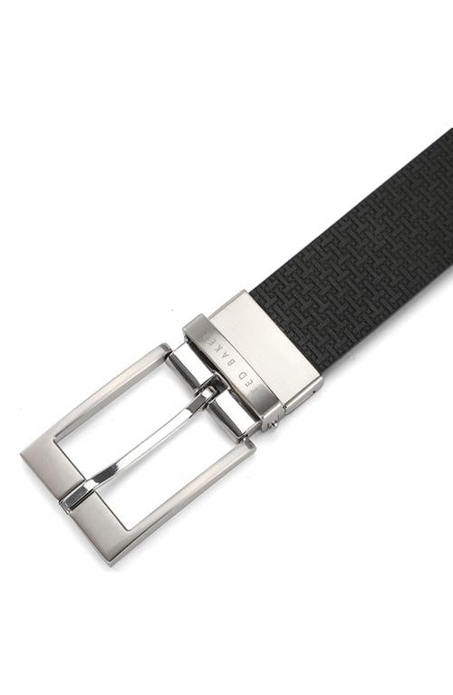 Ted Baker London Reversible Leather Belt In Black