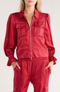 Cinq à Sept Holly Ruffle Satin Twill Jacket
