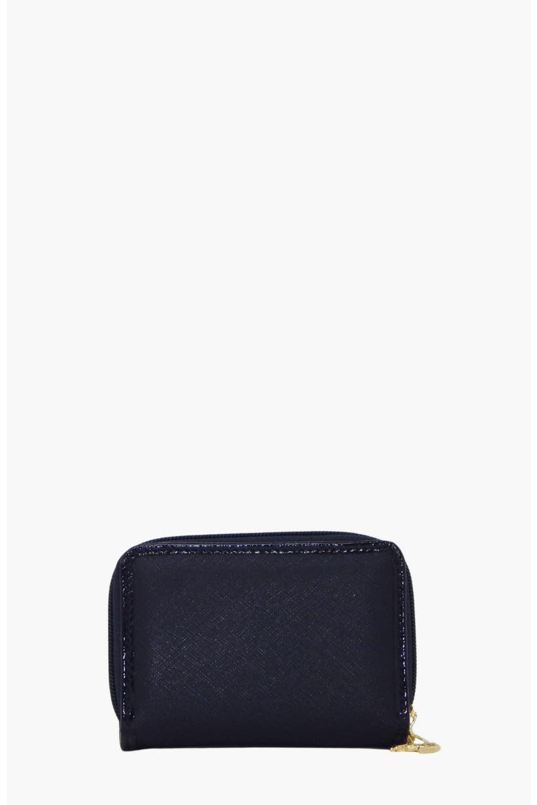 Grace Wallet 218, Alternate, color, Navy / Beige