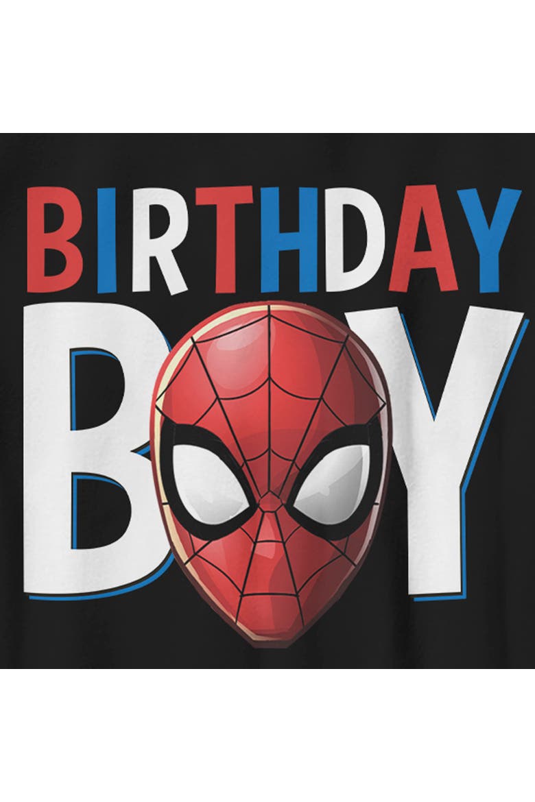 Boy's Marvel Birthday Boy  Graphic T-Shirt, Alternate, color, Black