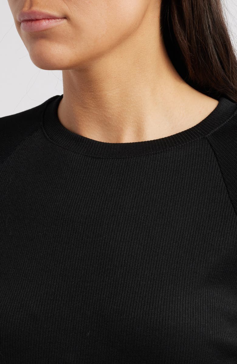 PAIGE Bijou Rib T-Shirt, Alternate, color, Black