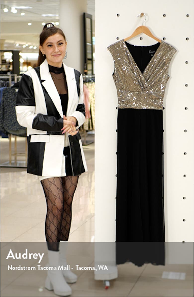 Jennifer Sequin & Chiffon Jumpsuit, sales video thumbnail