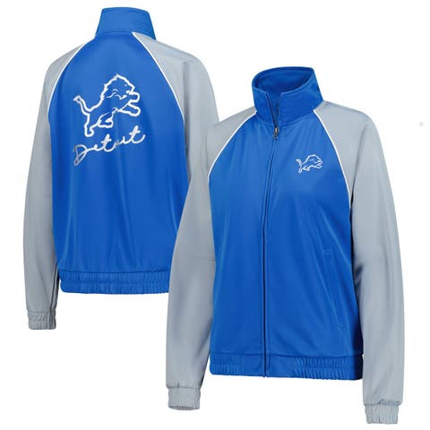 Women's G-III 4Her by Carl Banks Blue Detroit Lions Replay Full-Zip Track Jacket