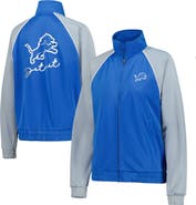 G-III 4HER BY CARL BANKS Women's G-III 4Her by Carl Banks Blue Detroit Lions Replay Full-Zip Track Jacket