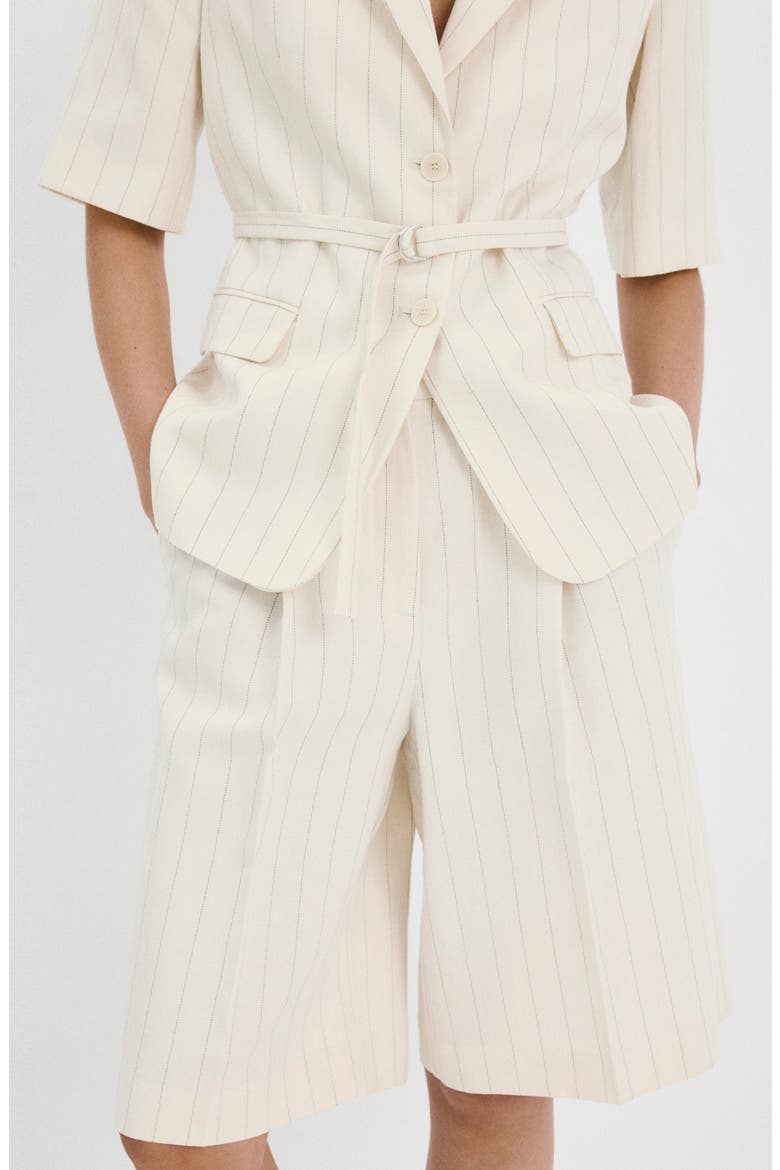 Argelia Pleated Bermuda shorts, Alternate, color, LIGHT BEIGE
