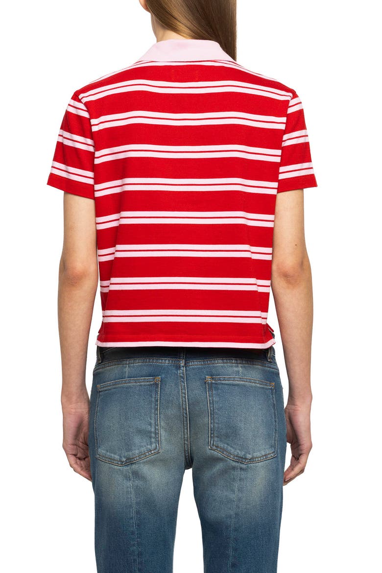 Mirta Stripe Crop Polo, Alternate, color, LOVE