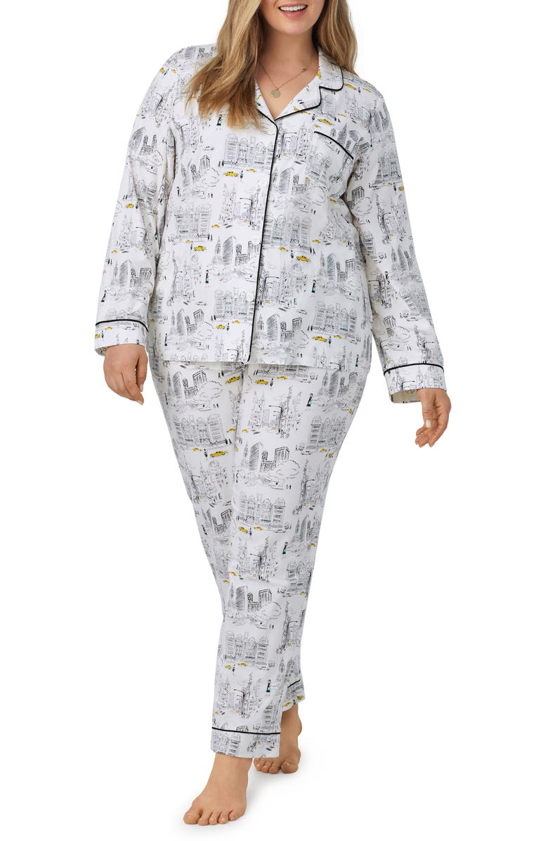 BedHead Pajamas Print Jersey Pajamas, Alternate, color, City That Never Sleeps