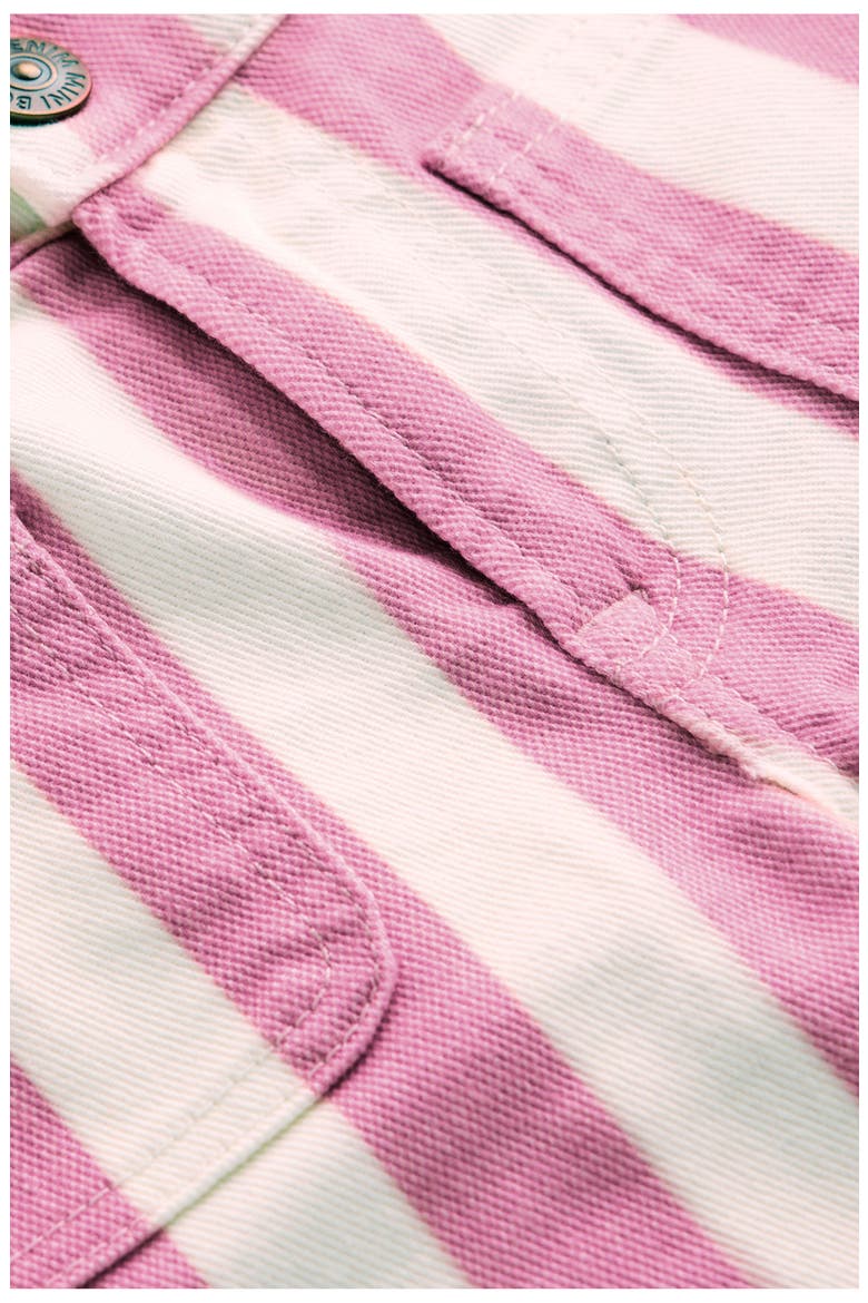 Kids' Patch Pocket Straight Leg Jeans, Alternate, color, PINK/ IVORY STRIPE