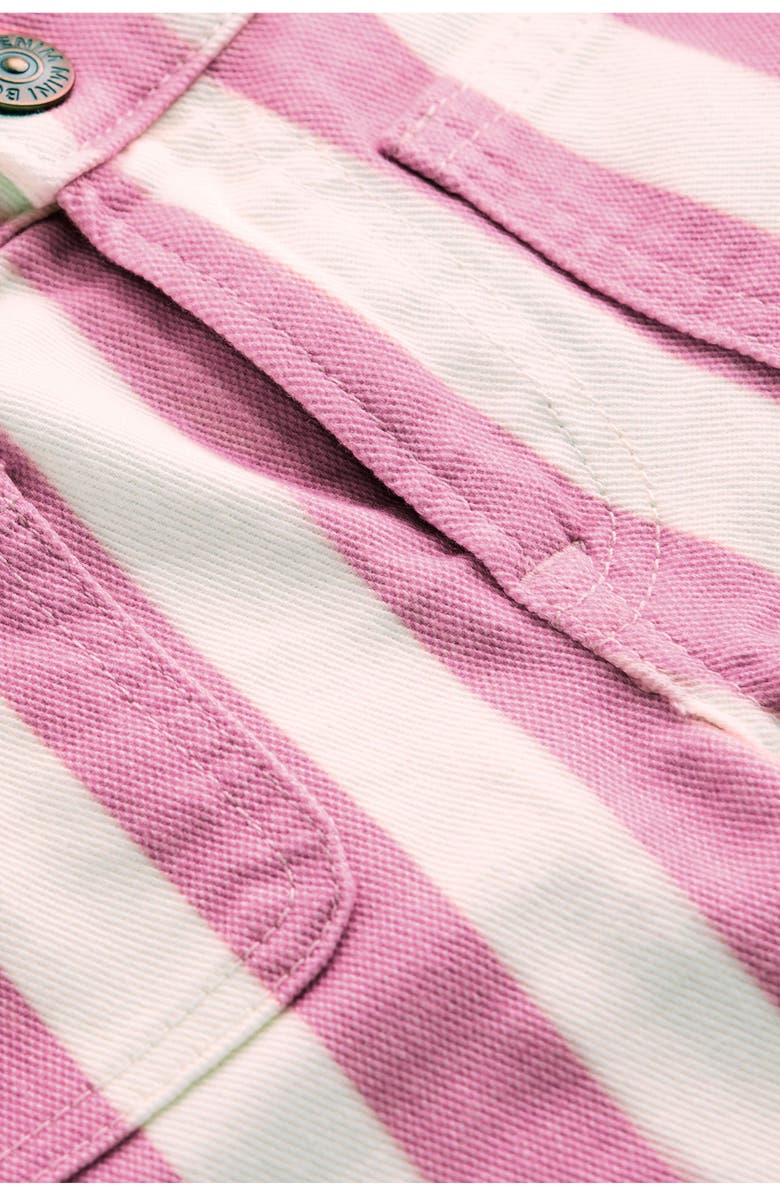 Mini Boden Kids' Patch Pocket Straight Leg Jeans, Alternate, color, Pink/ Ivory Stripe