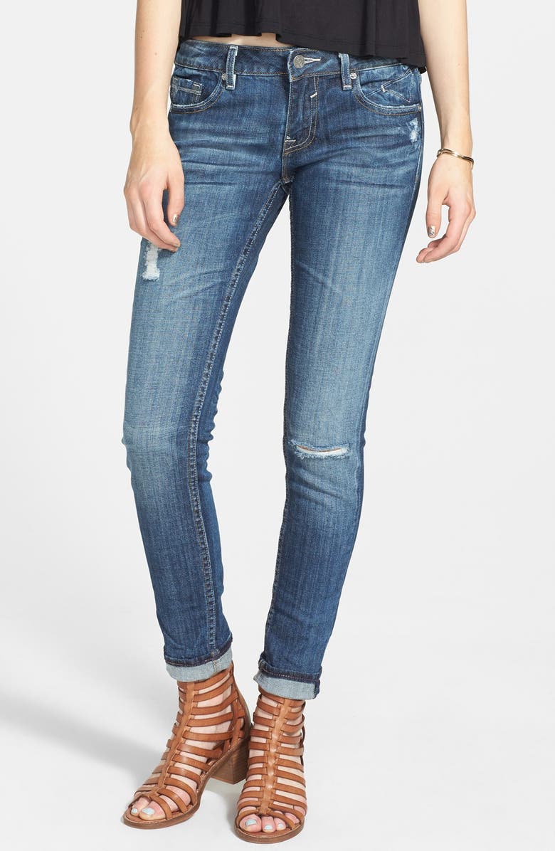 Vigoss Destroyed Crop Skinny Boyfriend Jeans, Main, color, 