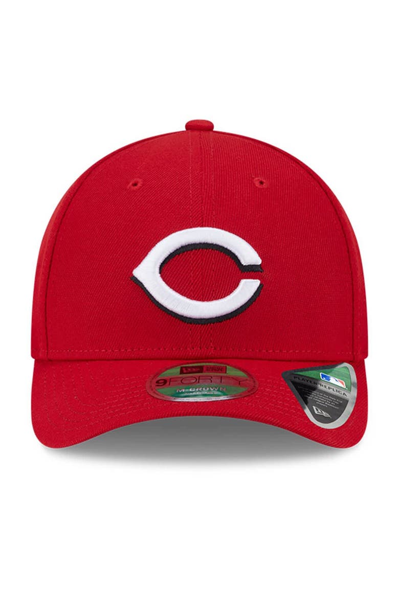 Men's New Era  Red Cincinnati Reds Player Replica 9FORTY Adjustable Hat, Alternate, color, Red