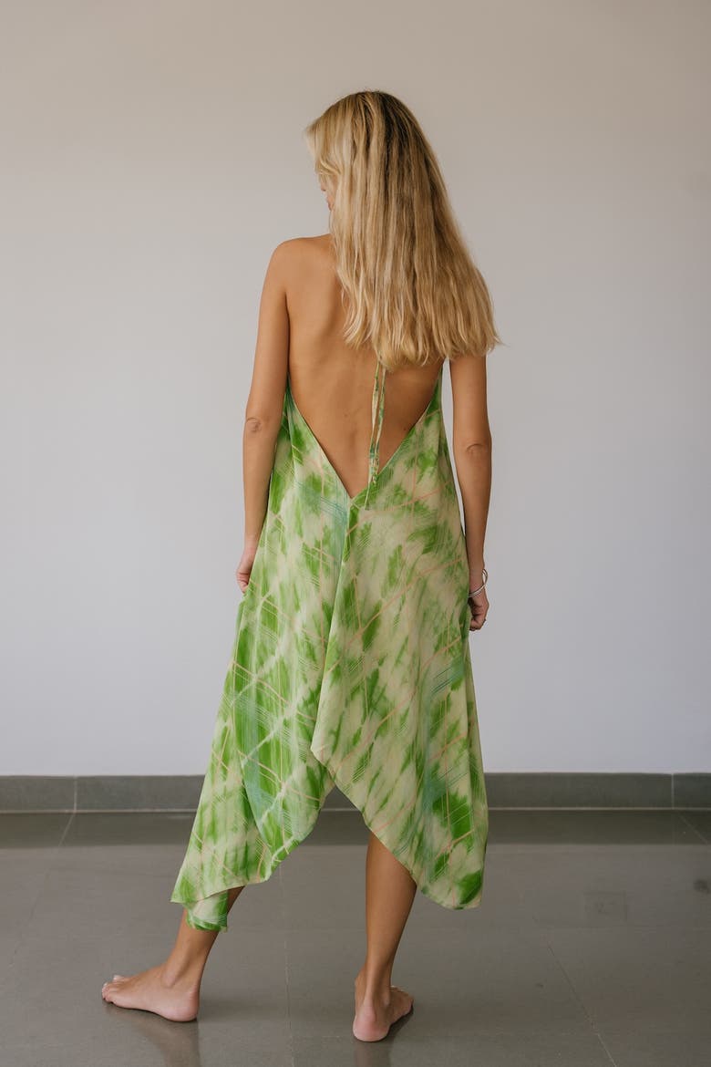 Classic Silk Dress Zuma, Alternate, color, Green Tie Dye
