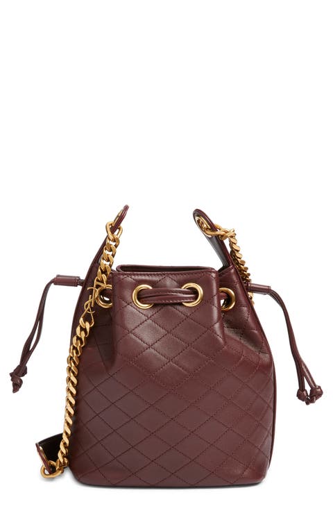 Cassandre Quilted Leather Bucket Bag