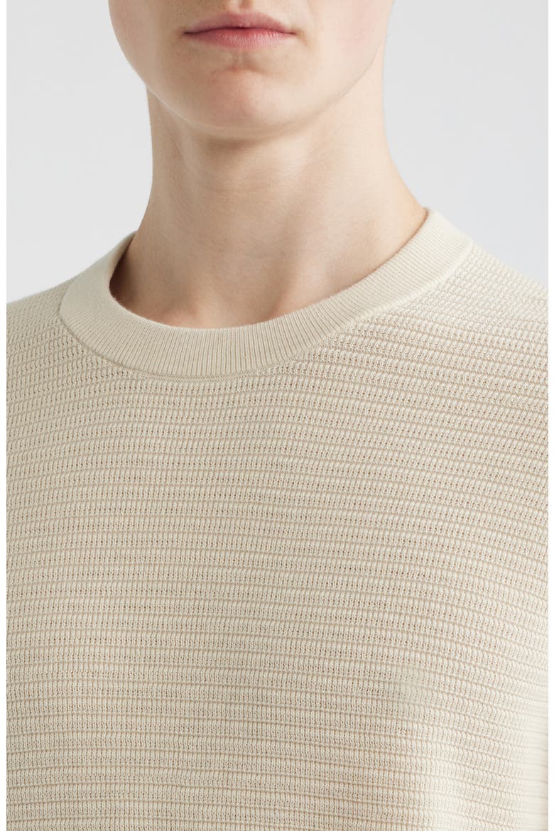 Textured Cotton T-Shirt, Alternate, color, DUSTY PEARL
