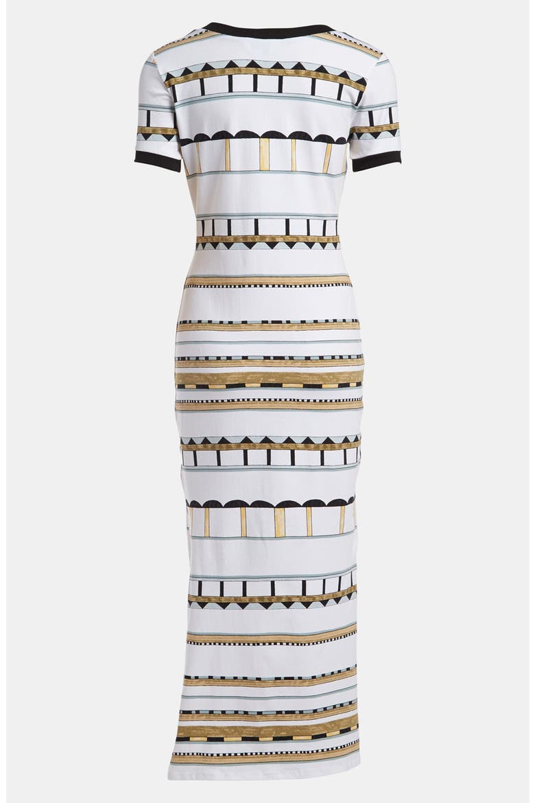 Slim T-Shirt Maxi Dress, Alternate, color, PAPER WHITE COMBO