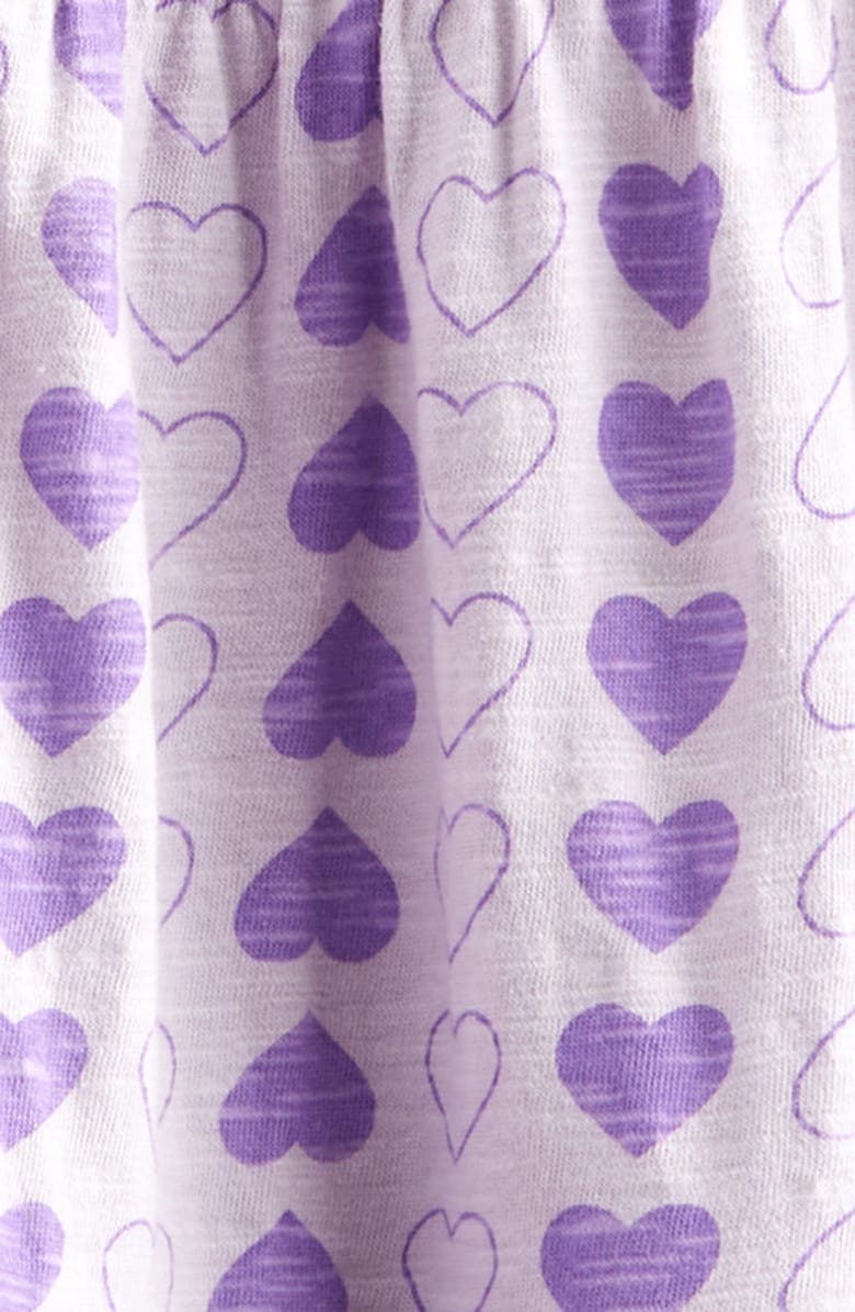 Tucker + Tate Kids' Tiered Dress, Alternate, color, Purple Petal Heart Outlines