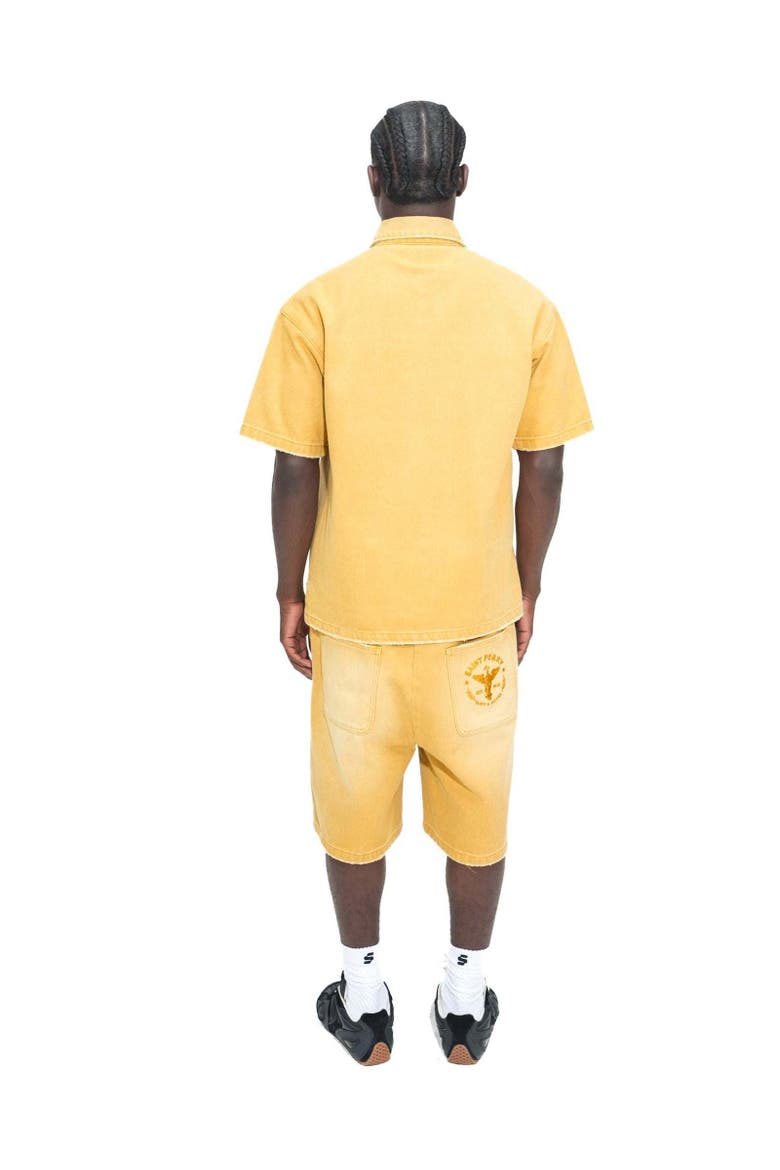 Worn Bull Denim Short, Alternate, color, Coffee