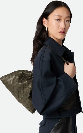 Bottega Veneta Medium Dustbag Intrecciato Leather Shoulder