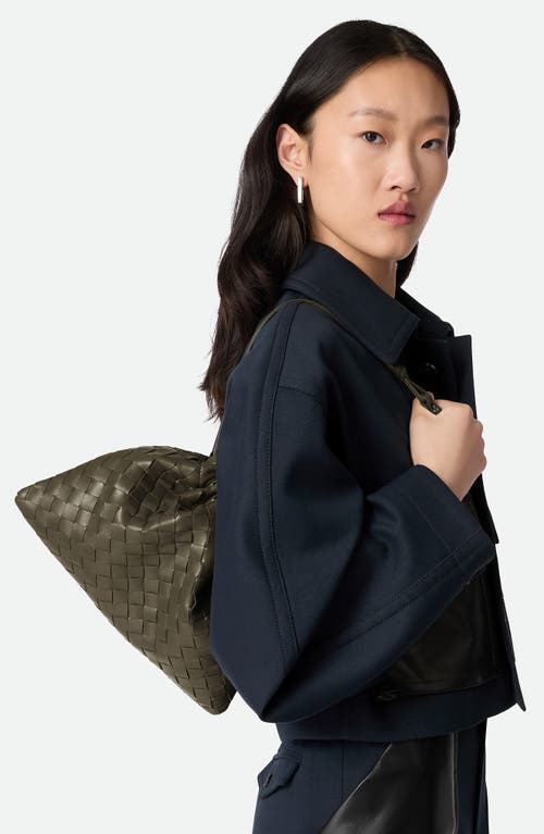 Bottega Veneta Medium Dustbag Intrecciato Leather Shoulder Bag