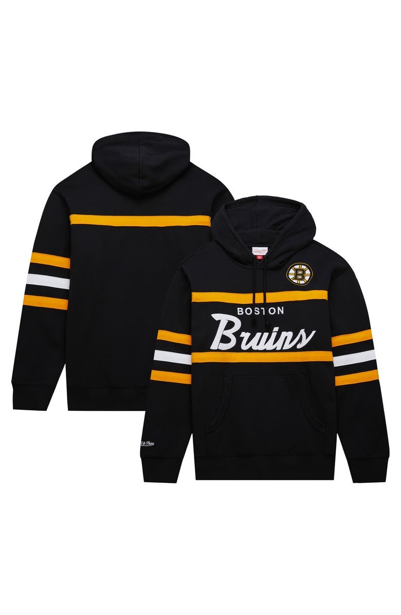 Mitchell & Ness Men's Mitchell & Ness Black Boston Bruins Head Coach Pullover Hoodie, Alternate, color, Black