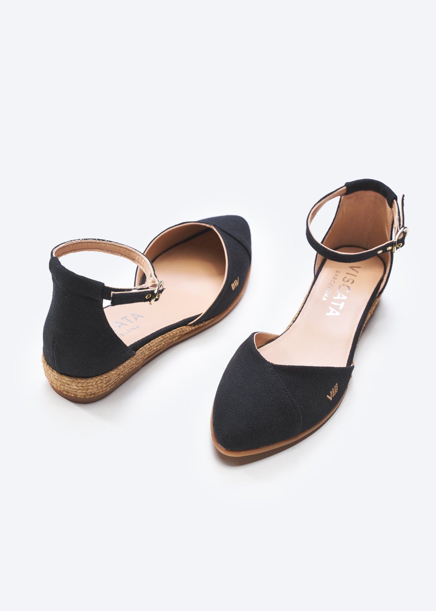 VISCATA Montroig Premium Fabrics Canvas Espadrille Flats, Alternate, color, Black