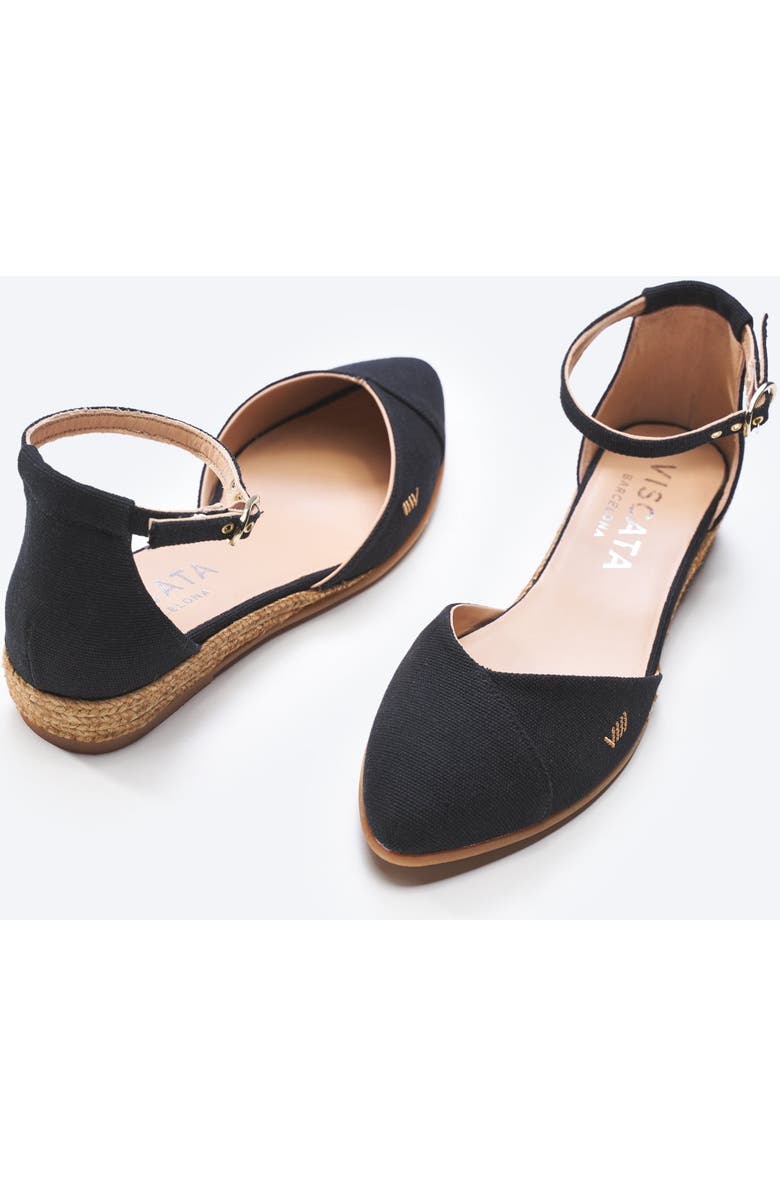 VISCATA Montroig Premium Fabrics Canvas Espadrille Flats, Alternate, color, Black