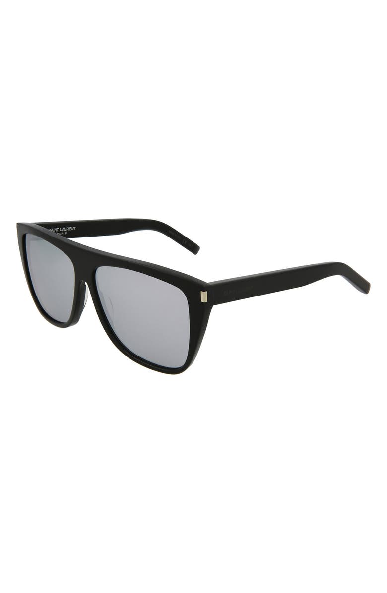 Saint Laurent 59mm Square/Rectangle Sunglasses, Alternate, color, 