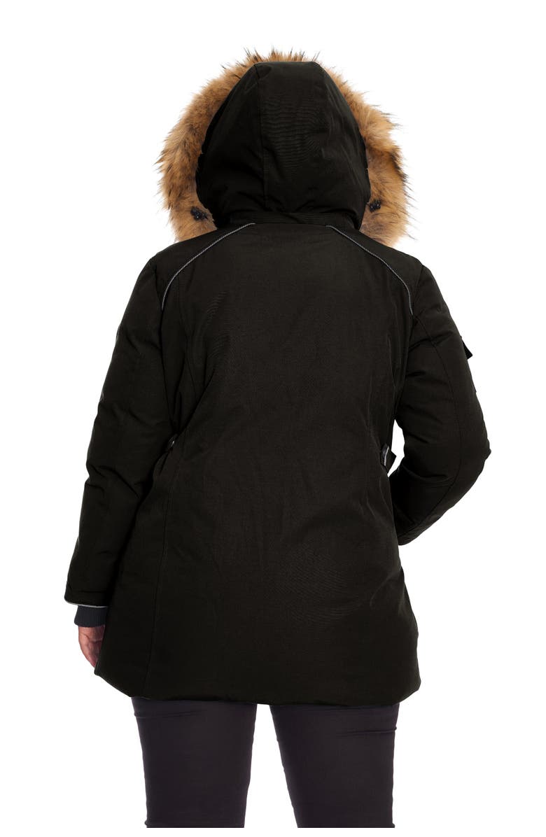 Alpine North GLACIER PLUS SIZE - Vegan Down Classic Winter Parka Jacket, Alternate, color, Black
