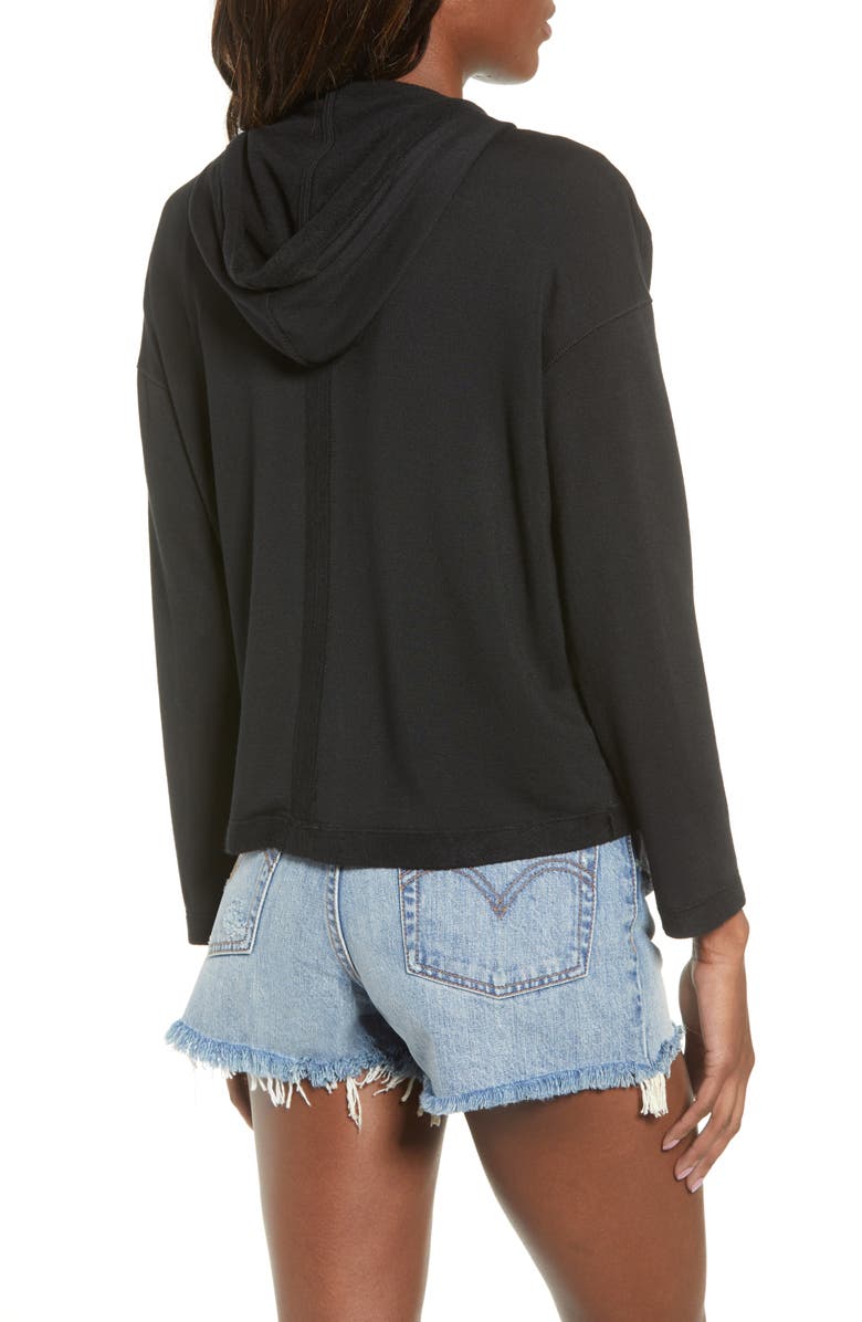 Splendid French Terry Zip Hoodie, Alternate, color, 