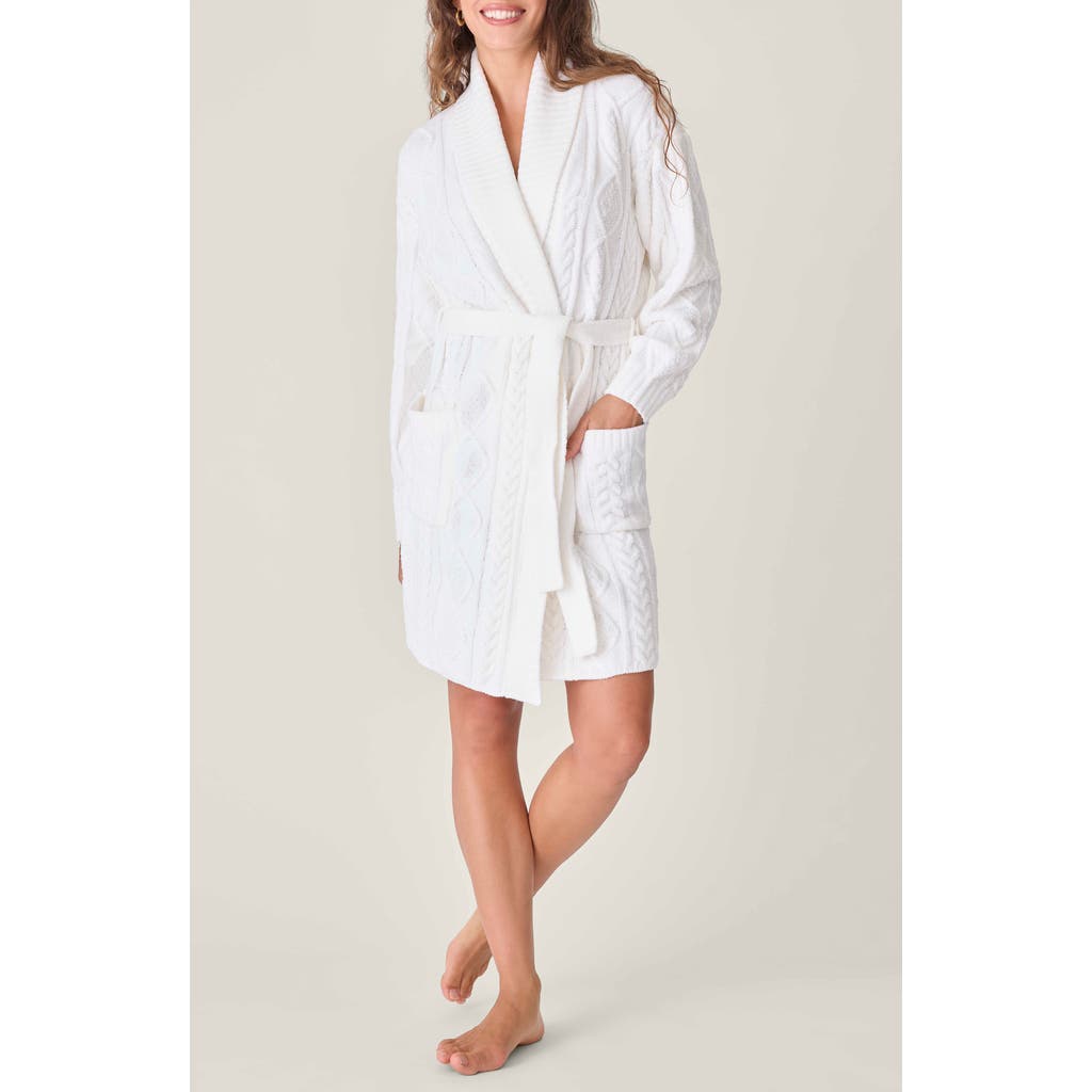 Pj Salvage Cable Knit Robe In White
