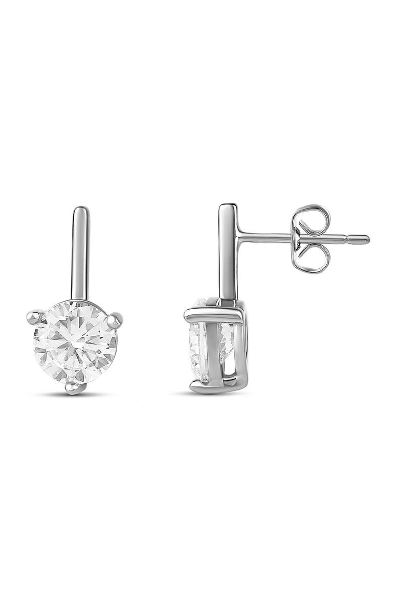 Cubic Zirconia Drop Earrings, Main, color, SILVER