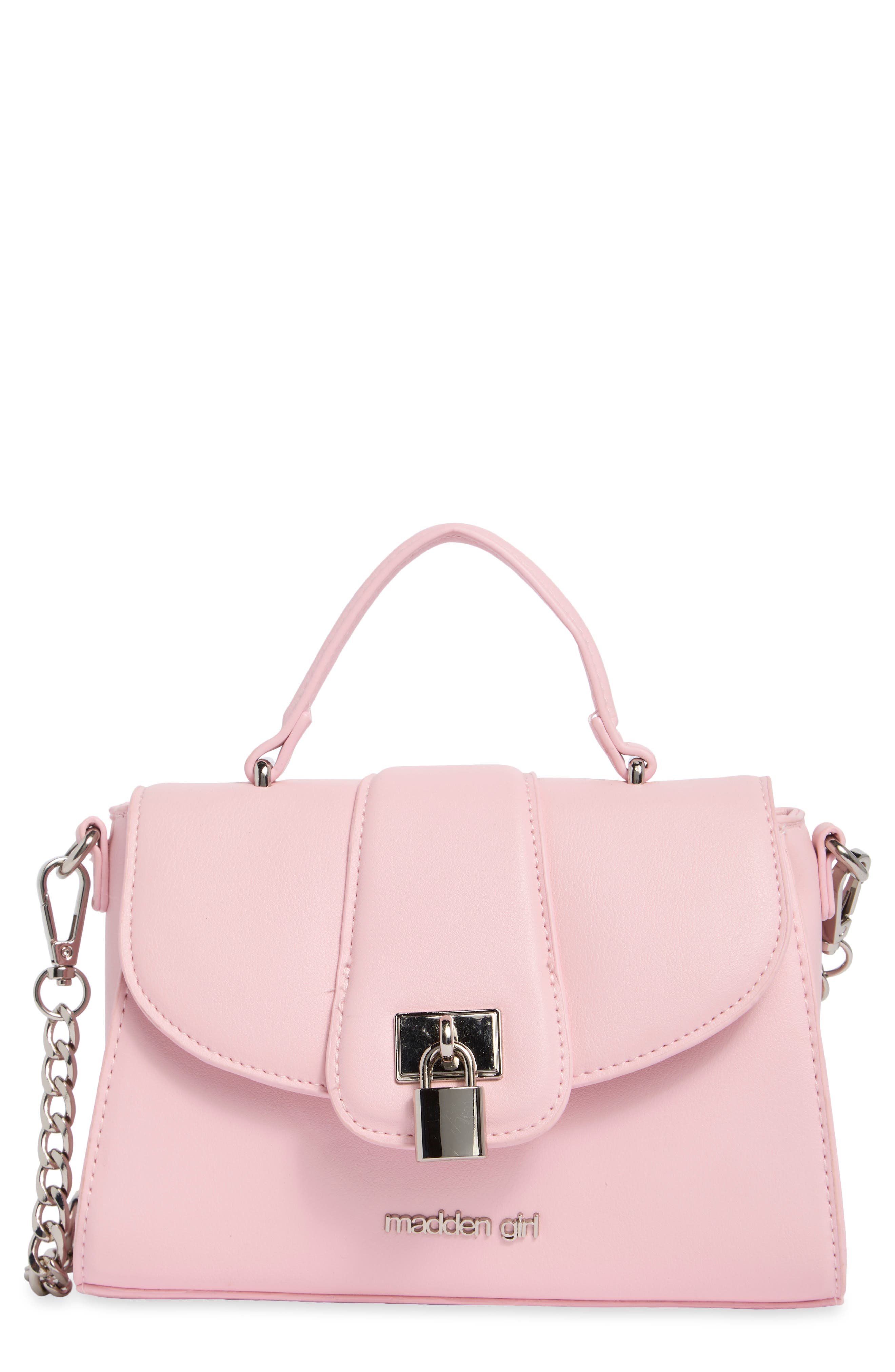 Faux Leather Top Handle Bag