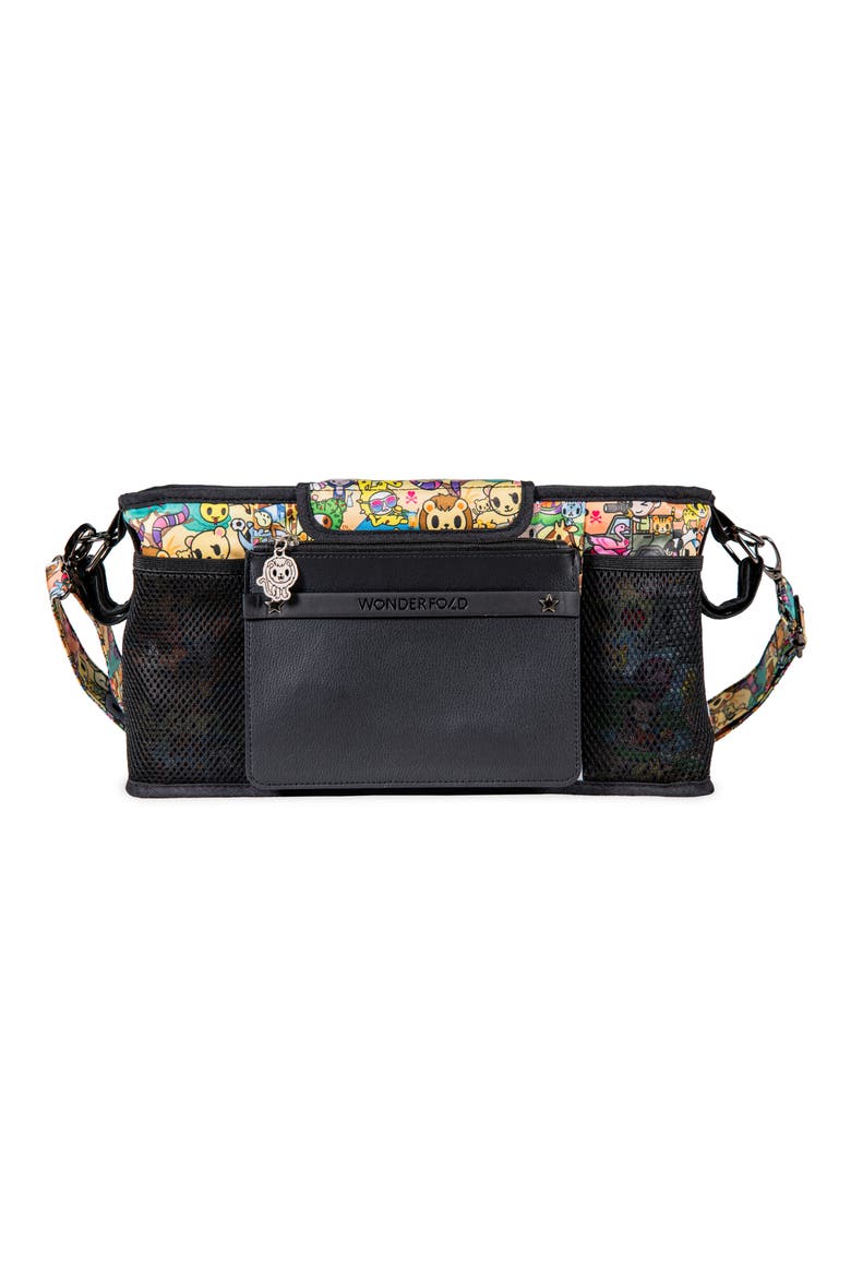 x tokidoki 2-Cupholder Parent Console, Alternate, color, BLACK WITH LICENSE PRINT