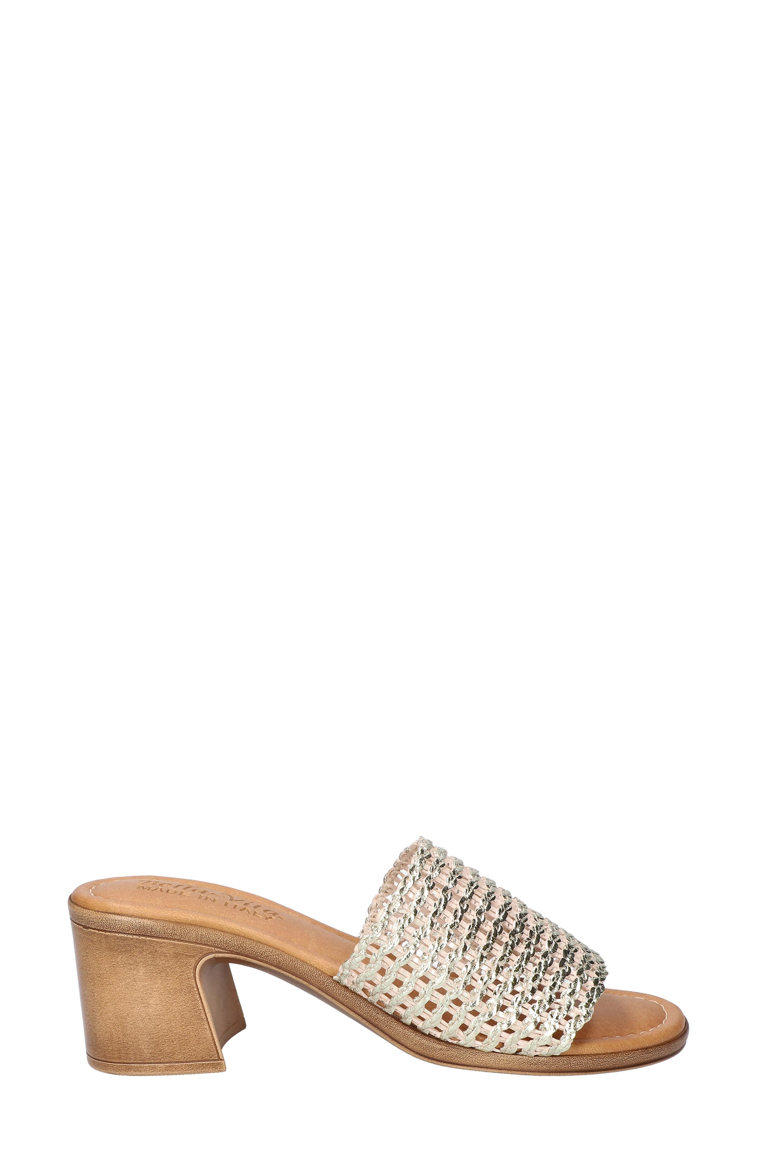 Bella Vita Eni-Italy Slide Sandal, Alternate, color, Gold Woven