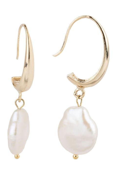 Haven Freeform Freshwater Pearl Drop Earrings