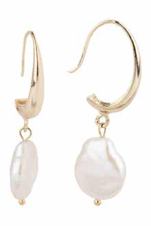 SAACHI Haven Freeform Freshwater Pearl Drop Earrings