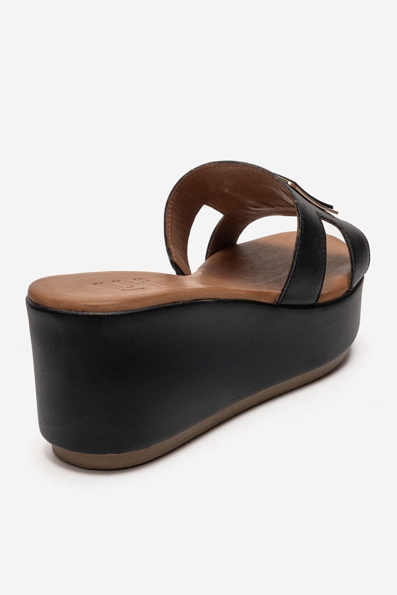 Hiola Leather Platform Sandal, Alternate, color, Black