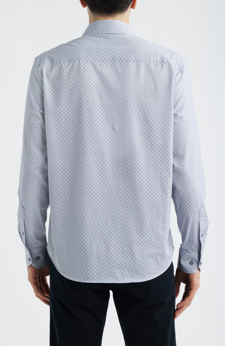 Bugatchi James OoohCotton<sup>®</sup> Dot Print Button-Up Shirt, Alternate, color, Air Blue