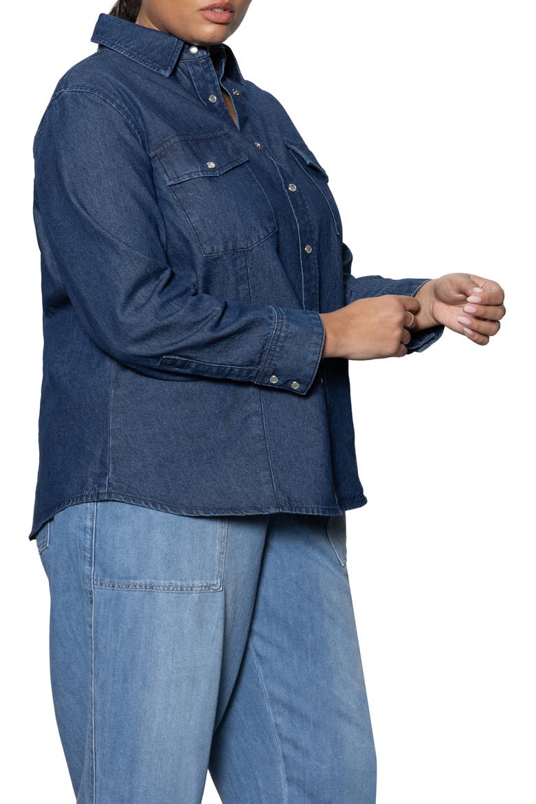 The Denim Western Shirt, Alternate, color, BLUE SLATE