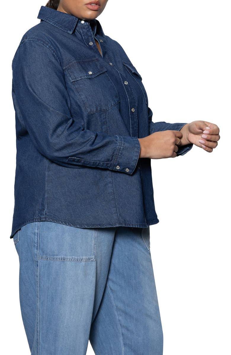 Sanctuary The Denim Western Shirt, Alternate, color,