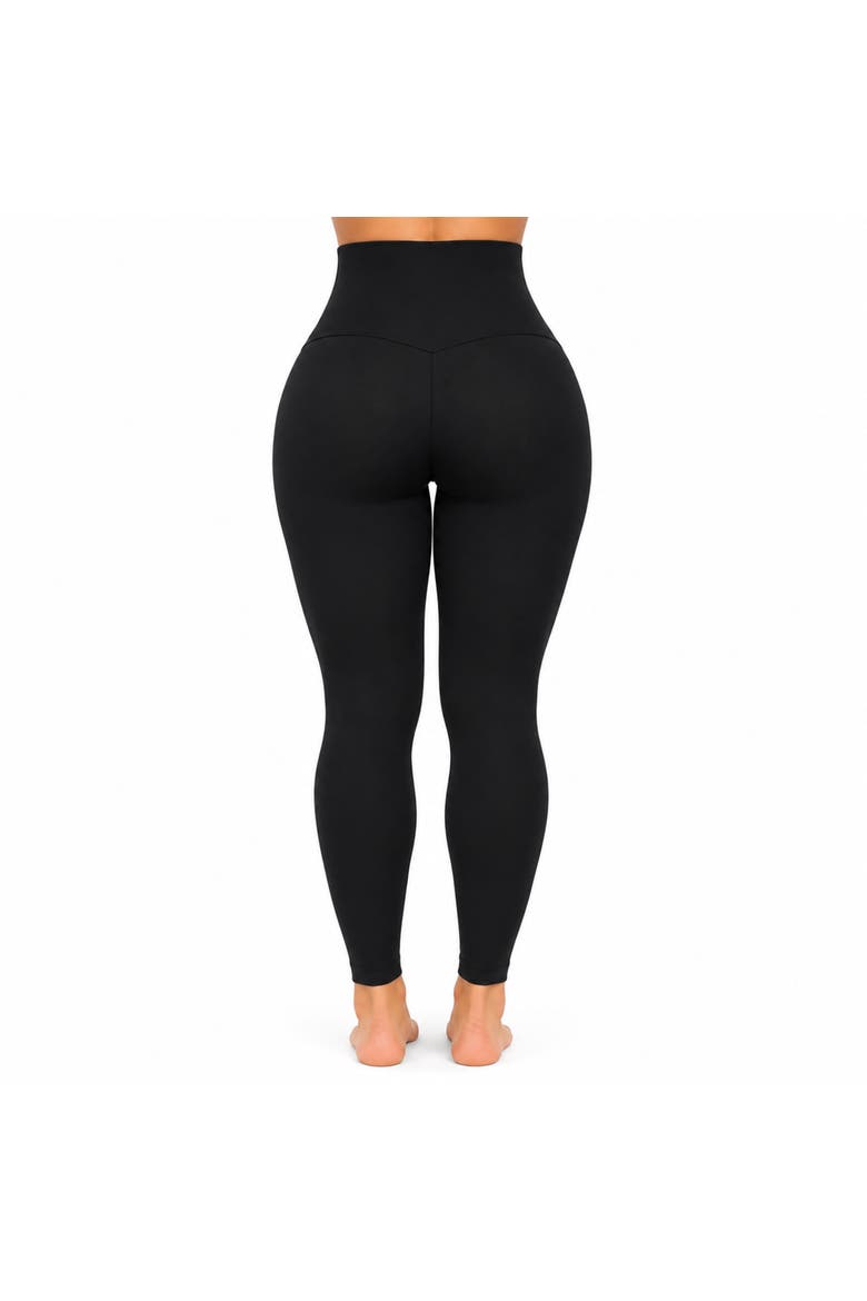 X Yahaira Triple Tummy Layer  Activewear Shaper Leggings, Alternate, color, Black