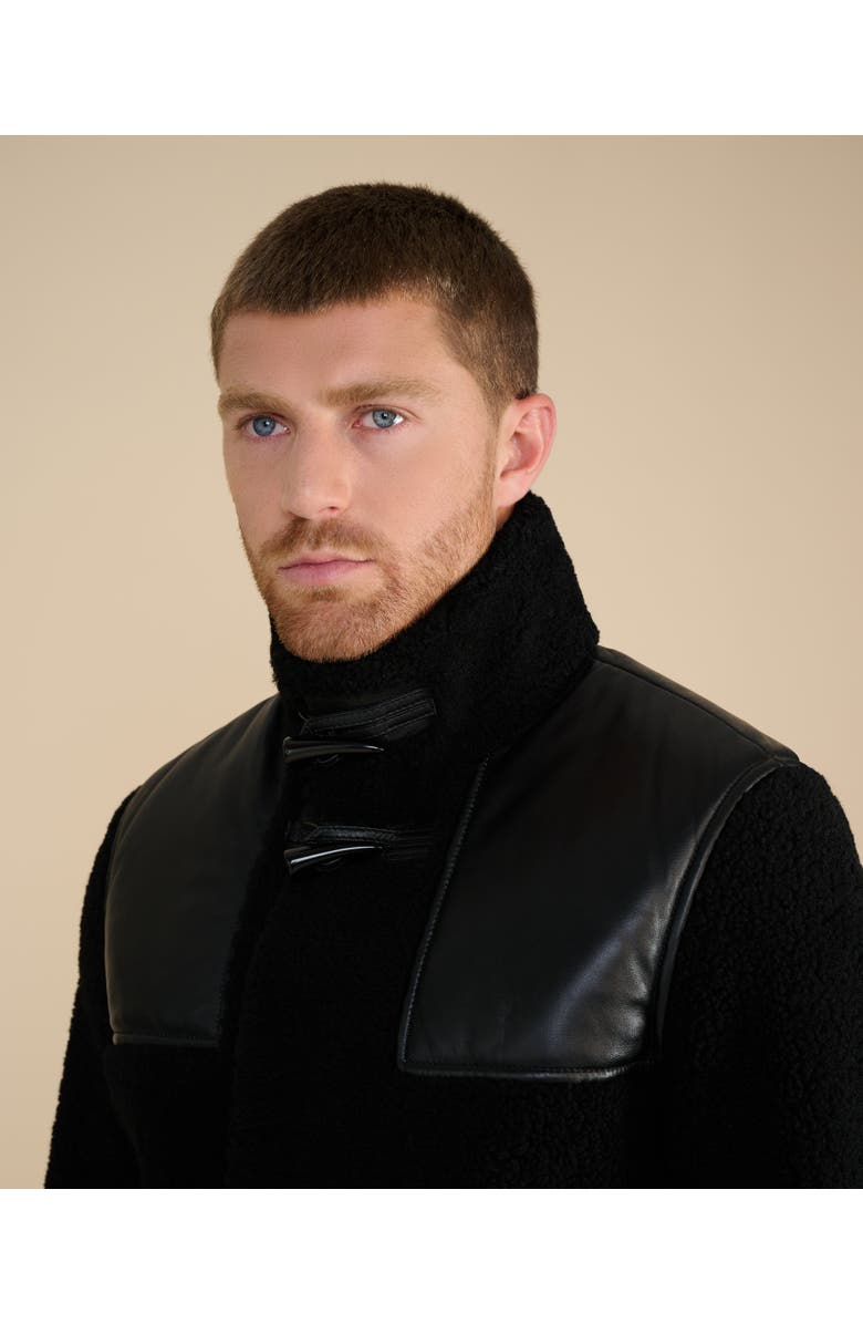 Furniq UK Vincent Sheepskin Jacket, Alternate, color, Black