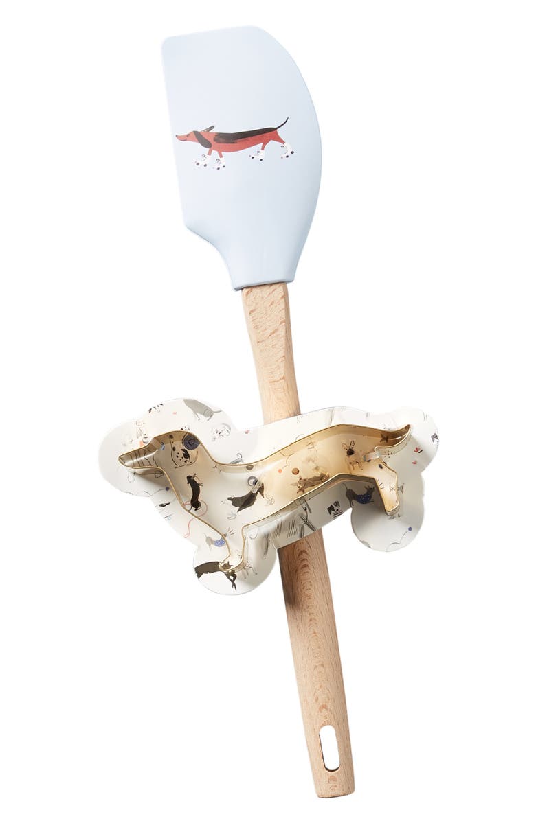 Anthropologie Home Anthropologie x Libby VanderPloeg Dashing Dog Spatula & Cookie Cutter Set, Alternate, color, 