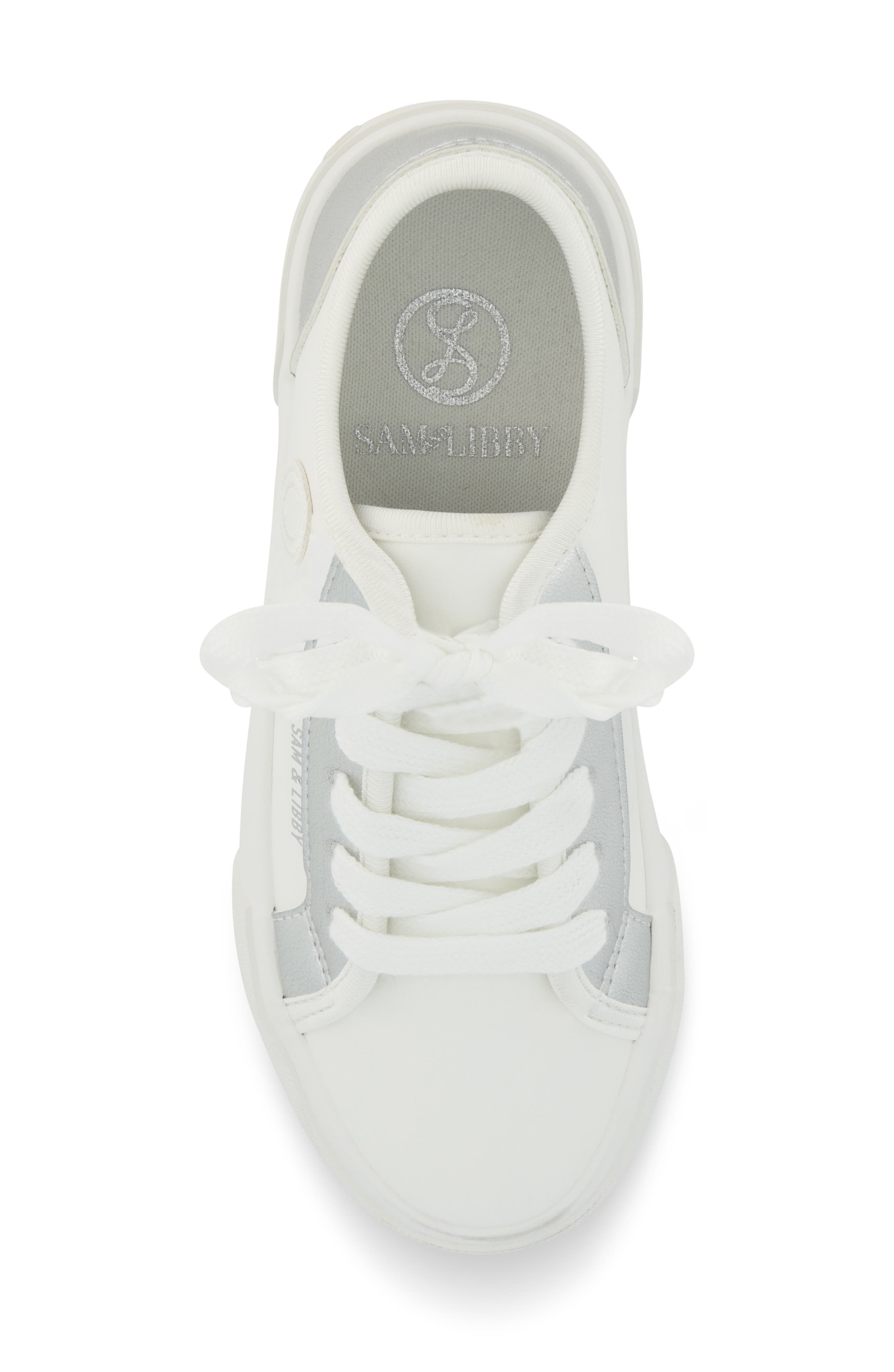 SAM & LIBBY Kids' Davie Dina Sneaker, Alternate, color, Silver