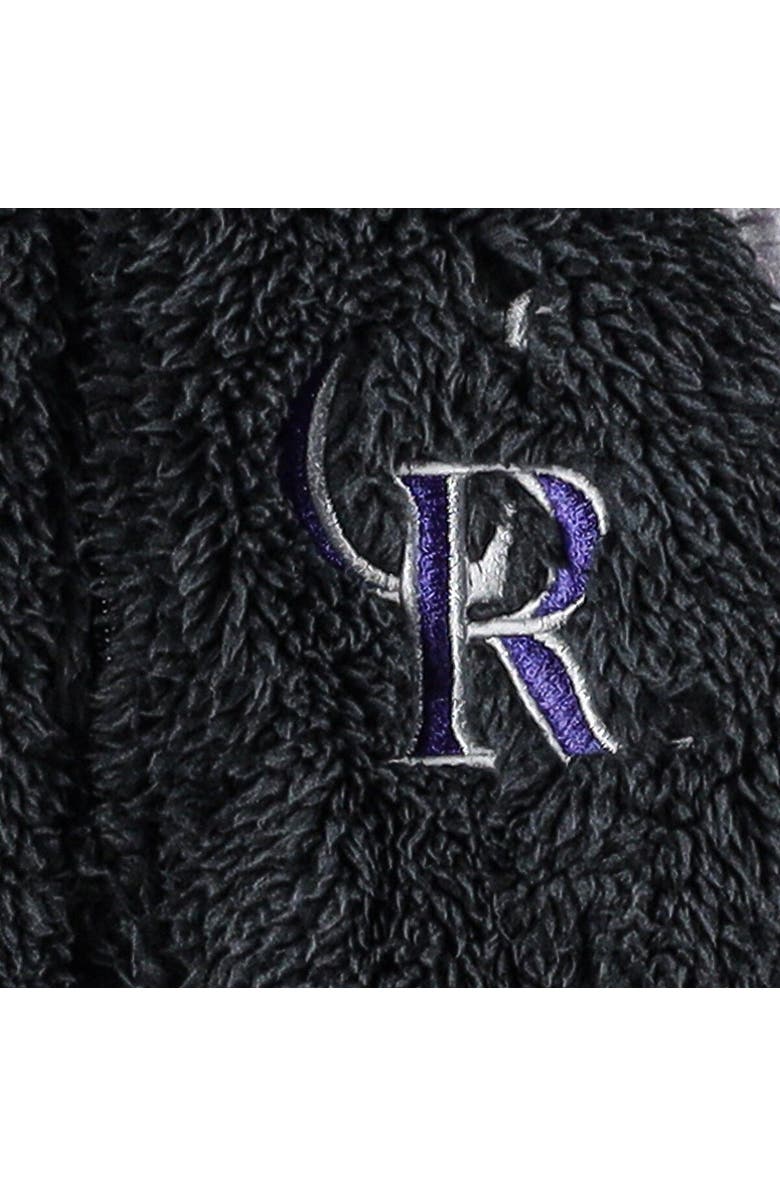 Outerstuff Newborn and Infant Black/Gray Colorado Rockies Game Nap Teddy Fleece Bunting Full-Zip Sleeper, Alternate, color, Black