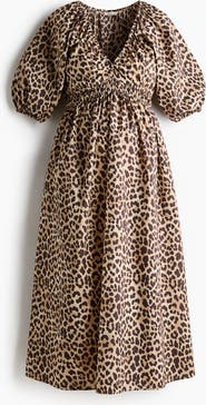 H&M Mama balloon-sleeved midi dress