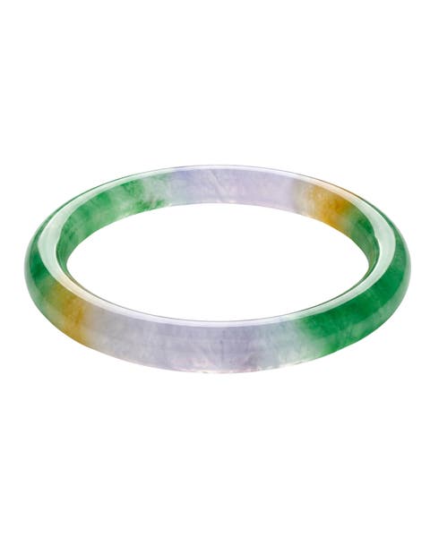 Lavender field Beaded jade bracelet