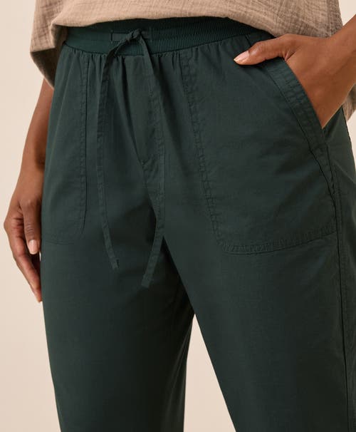 Pact Organic Cotton Monterey Poplin Jogger In Green