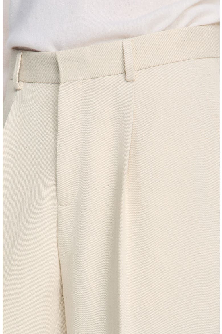 Wide-leg cotton linen trousers, Main, color, Ecru