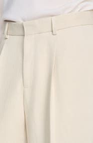 SANDRO Wide-leg cotton linen trousers